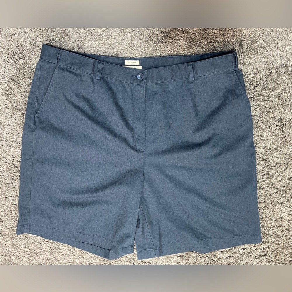 L. L. Bean navy original fit cotton shorts women’s size 20W PLUS regular